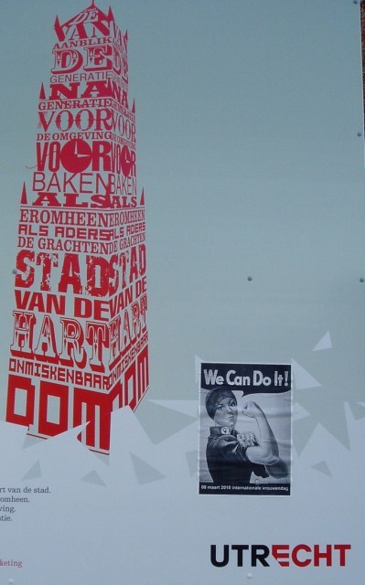 poster vrouwendag op het domplein