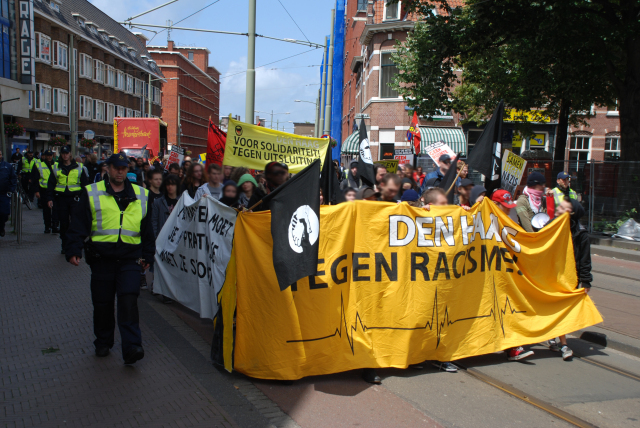 Demonstratie op de Torenstraat