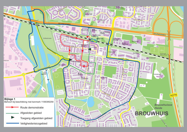 route en veiligheidsrisicogebied