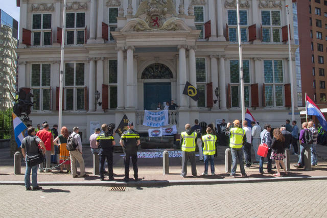 Dutch Defense League demonstratie Rotterdam 24 mei 2015