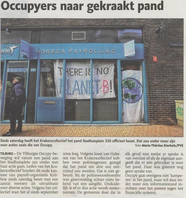 Occupyers naar gekraakt pand