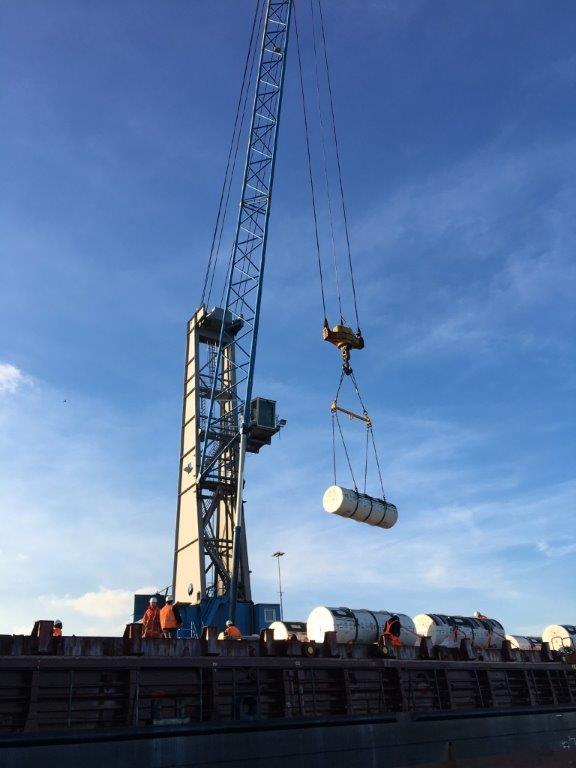 beladen Mikhail Dudin bij vorige transport in november